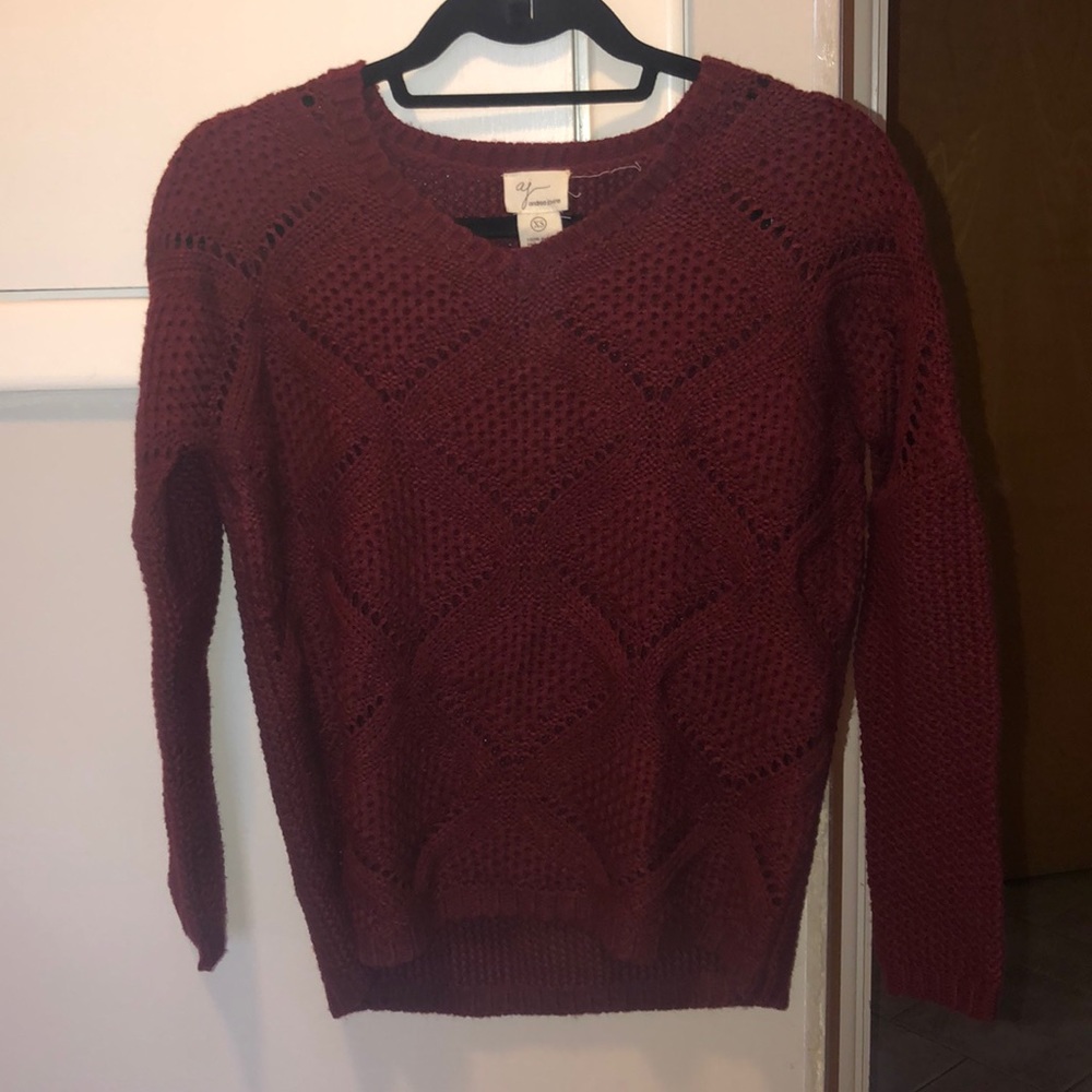 Andrea Jovine Red holey knitted sweater